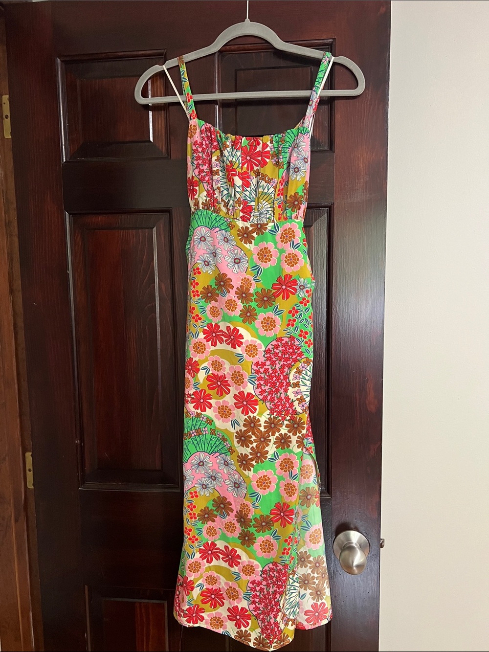 Vici Floral Spaghetti-Strap Maxi Dress